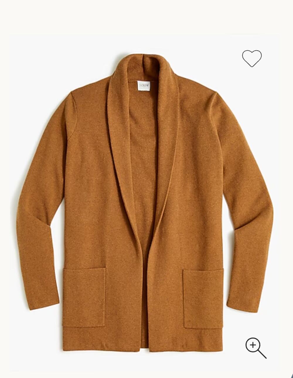 J.CREW Chelsea sweater blazer in Heather Camel BA891 // XXS Petite